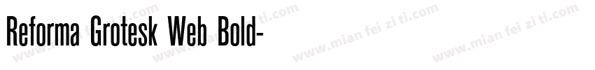Reforma Grotesk Web Bold字体转换